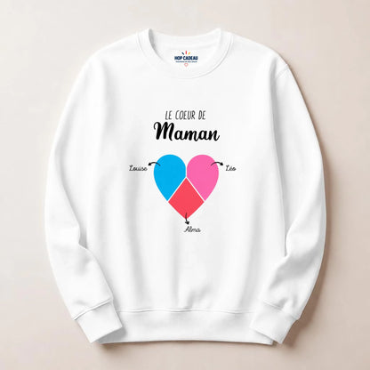T-shirt Maman personnalisé – Cœur partagé – vue 15