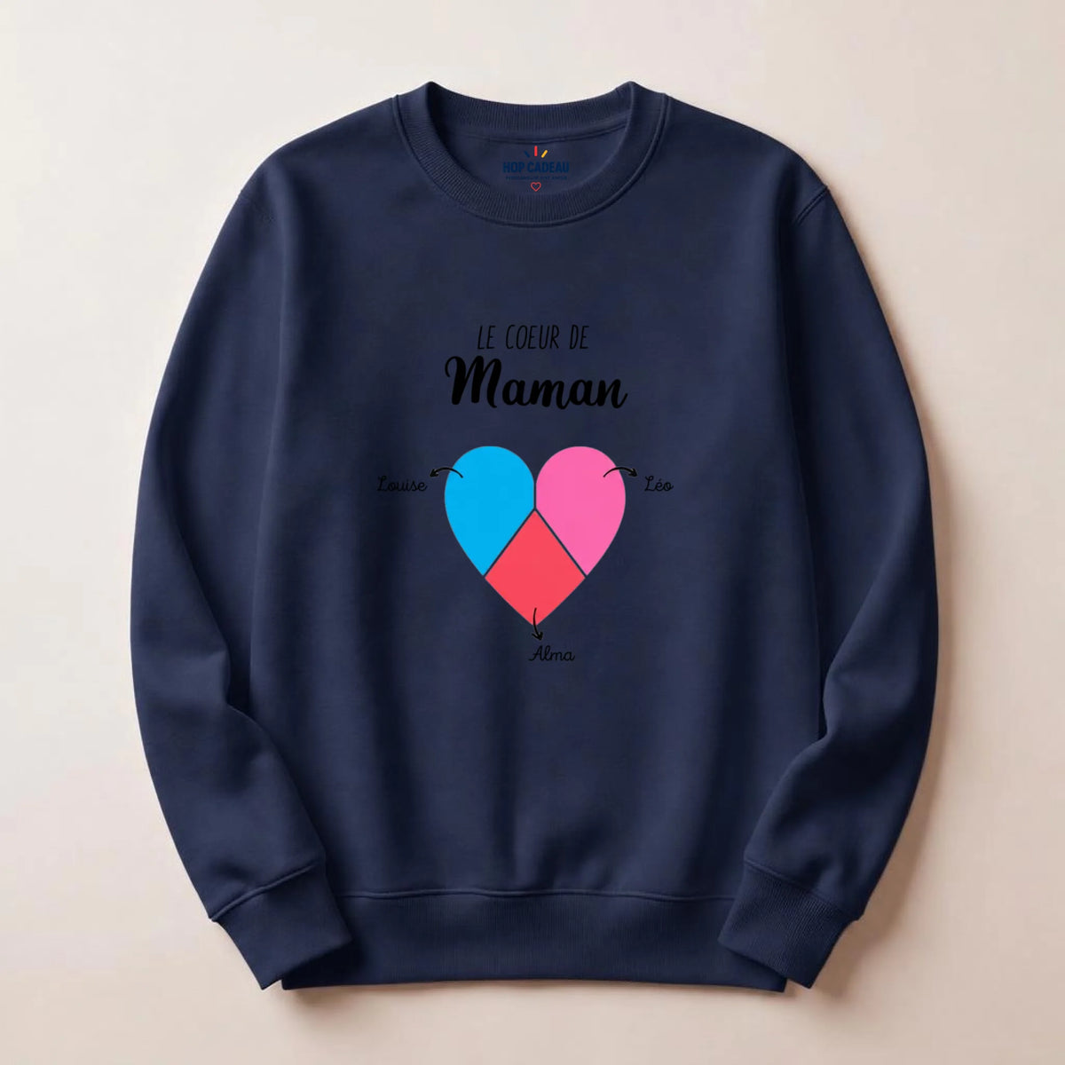 T-shirt Maman personnalisé – Cœur partagé – vue 17
