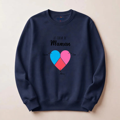 T-shirt Maman personnalisé – Cœur partagé – vue 17