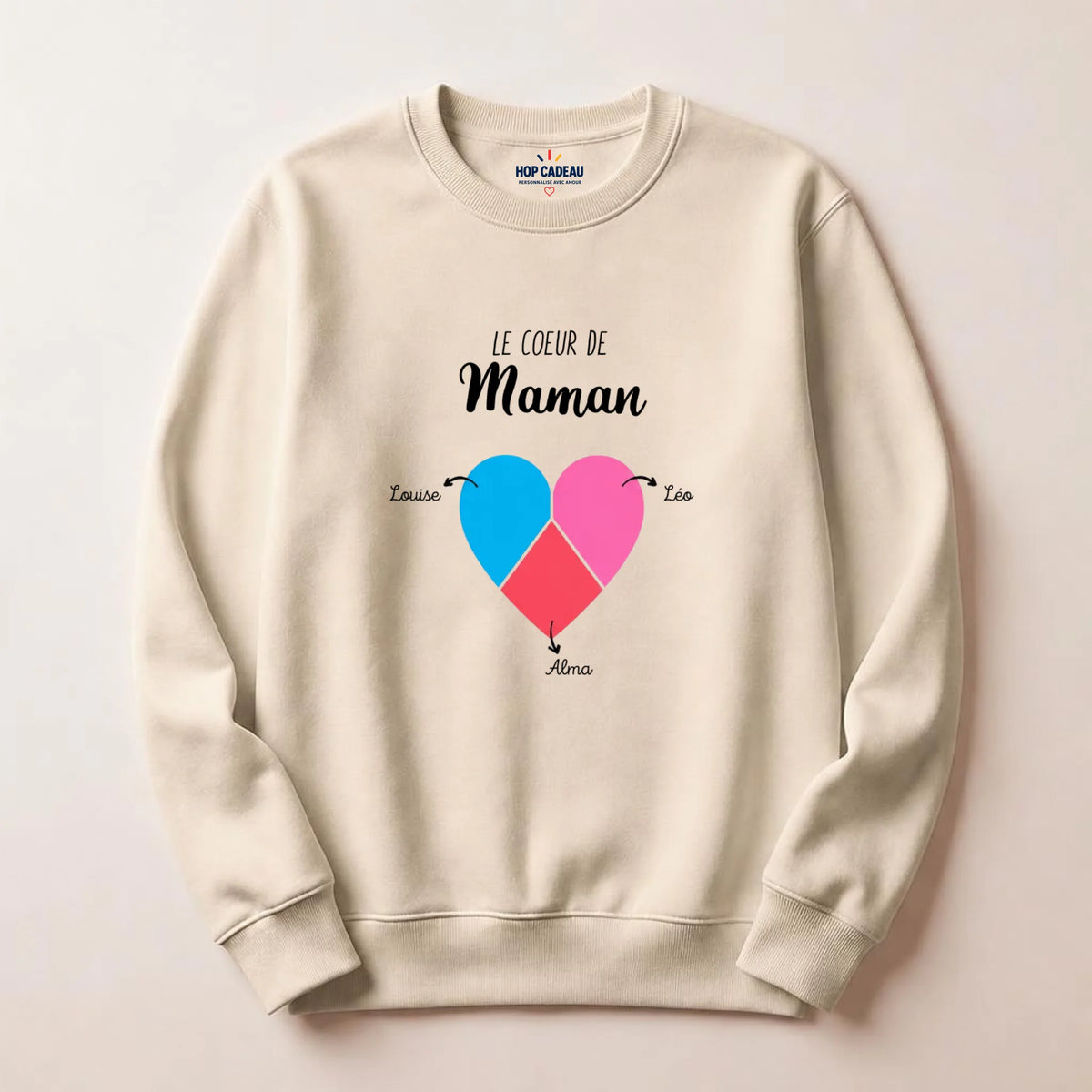 T-shirt Maman personnalisé – Cœur partagé – vue 18