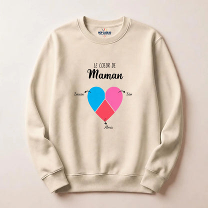 T-shirt Maman personnalisé – Cœur partagé – vue 18