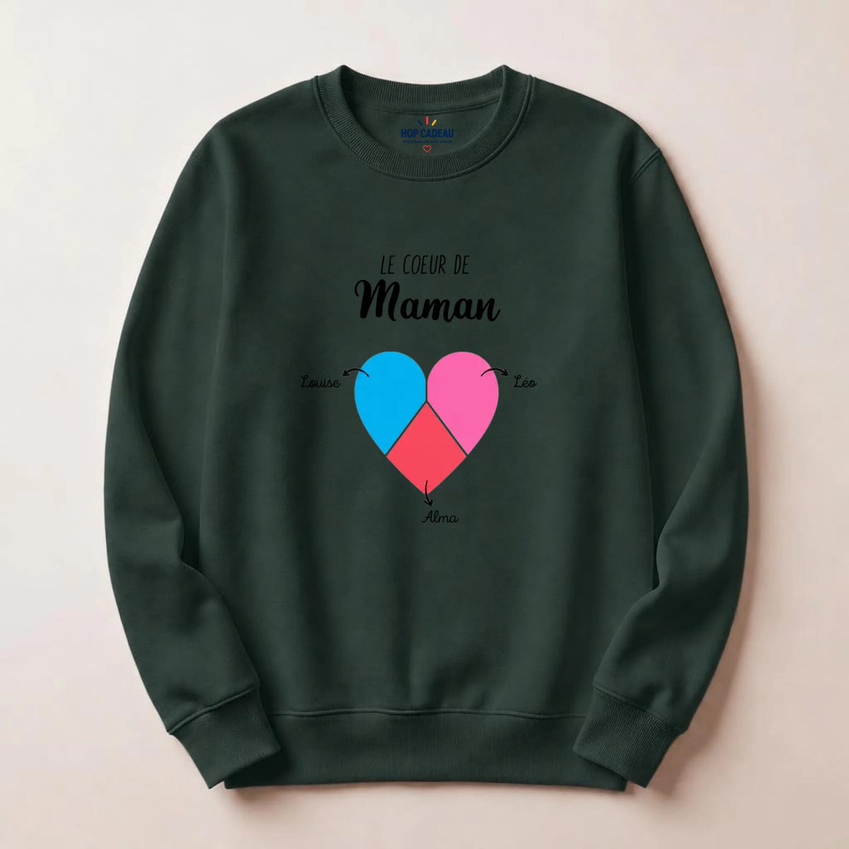 T-shirt Maman personnalisé – Cœur partagé – vue 19