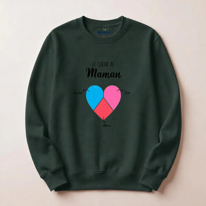 T-shirt Maman personnalisé – Cœur partagé – vue 19