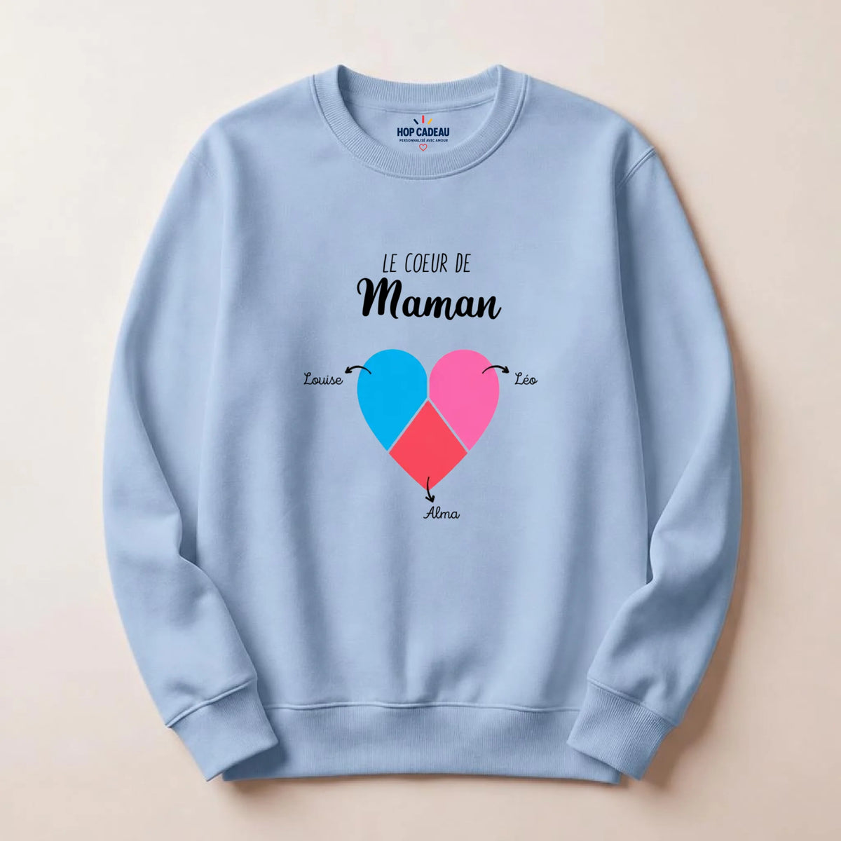 T-shirt Maman personnalisé – Cœur partagé – vue 20