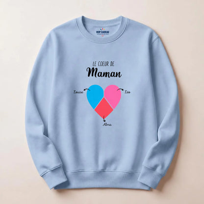 T-shirt Maman personnalisé – Cœur partagé – vue 20