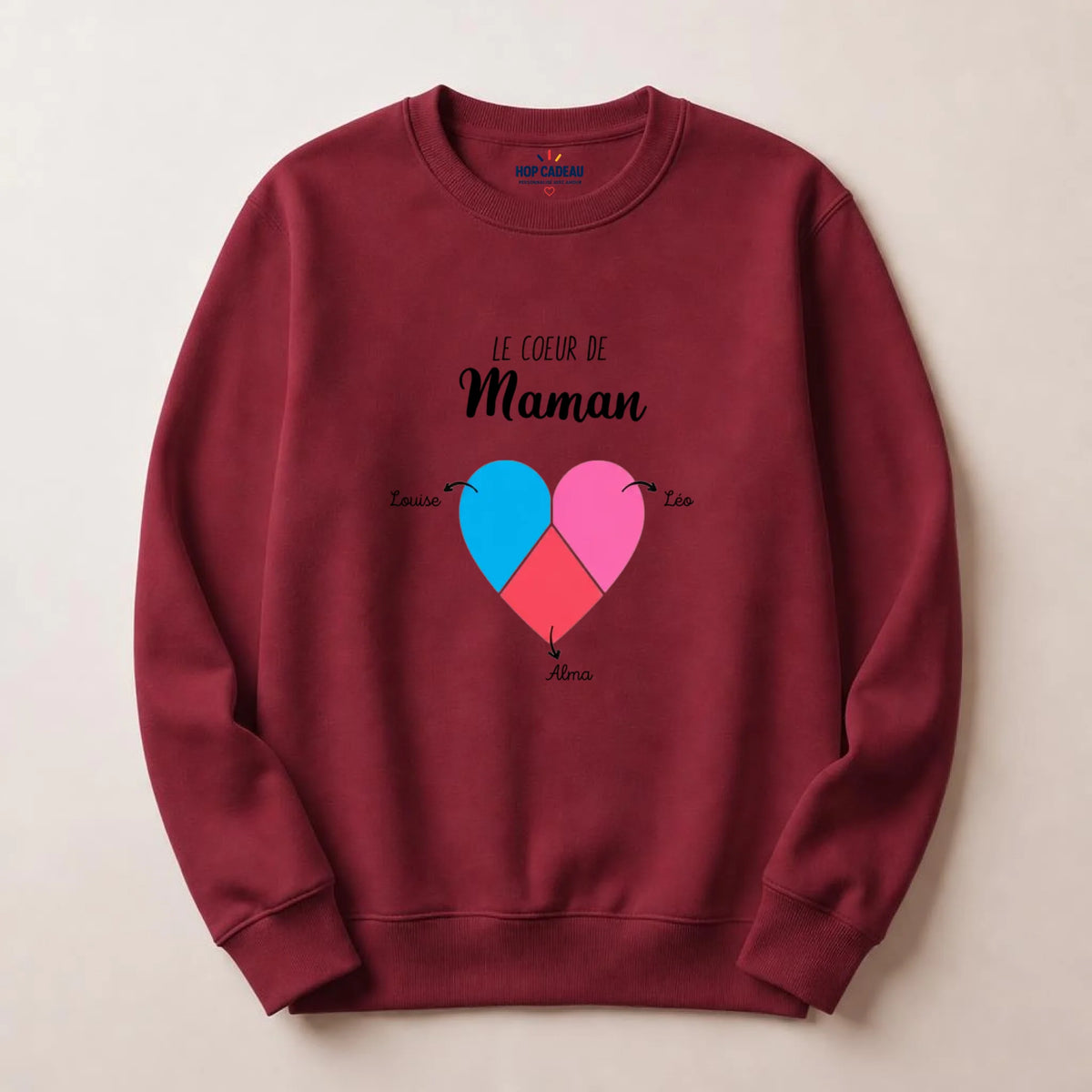 T-shirt Maman personnalisé – Cœur partagé – vue 21
