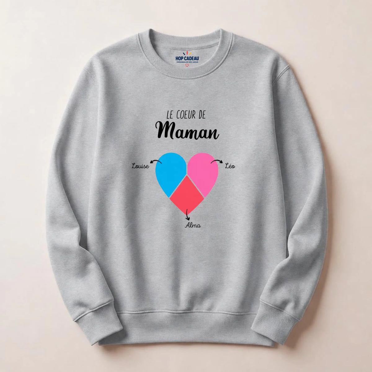 T-shirt Maman personnalisé – Cœur partagé – vue 22