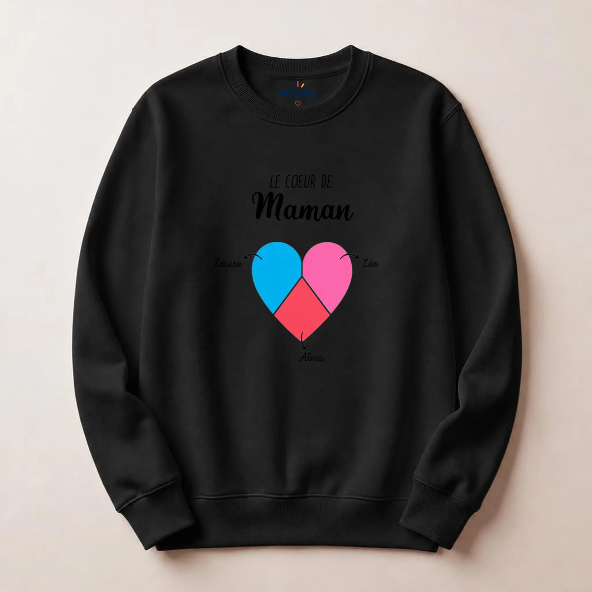 T-shirt Maman personnalisé – Cœur partagé – vue 23