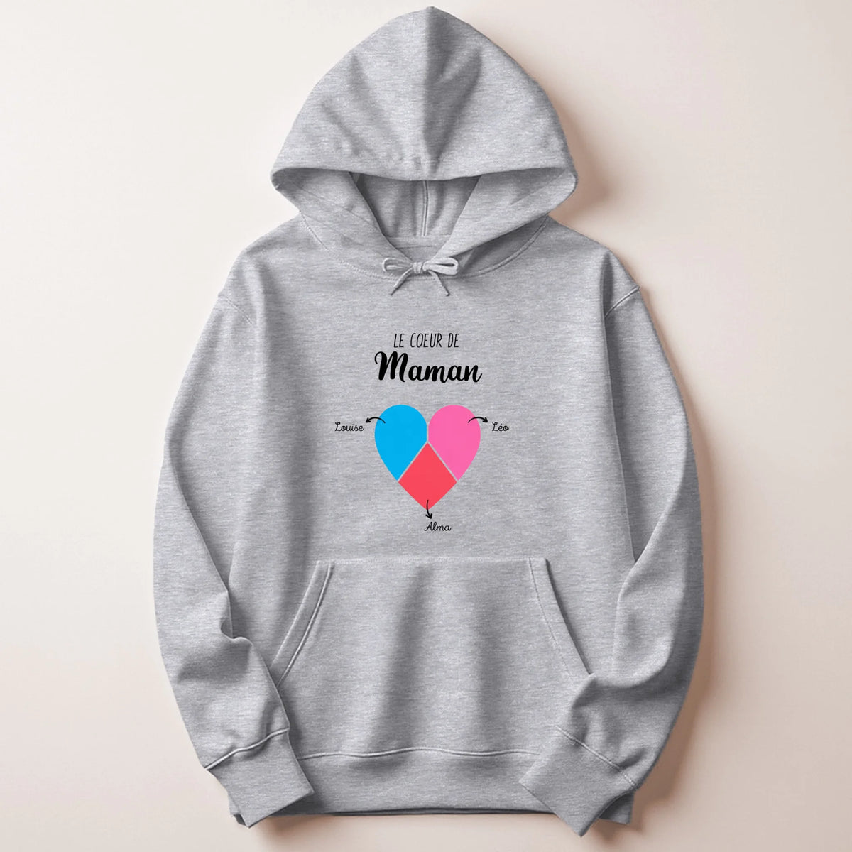 T-shirt Maman personnalisé – Cœur partagé – vue 27
