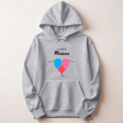 T-shirt Maman personnalisé – Cœur partagé – vue 27