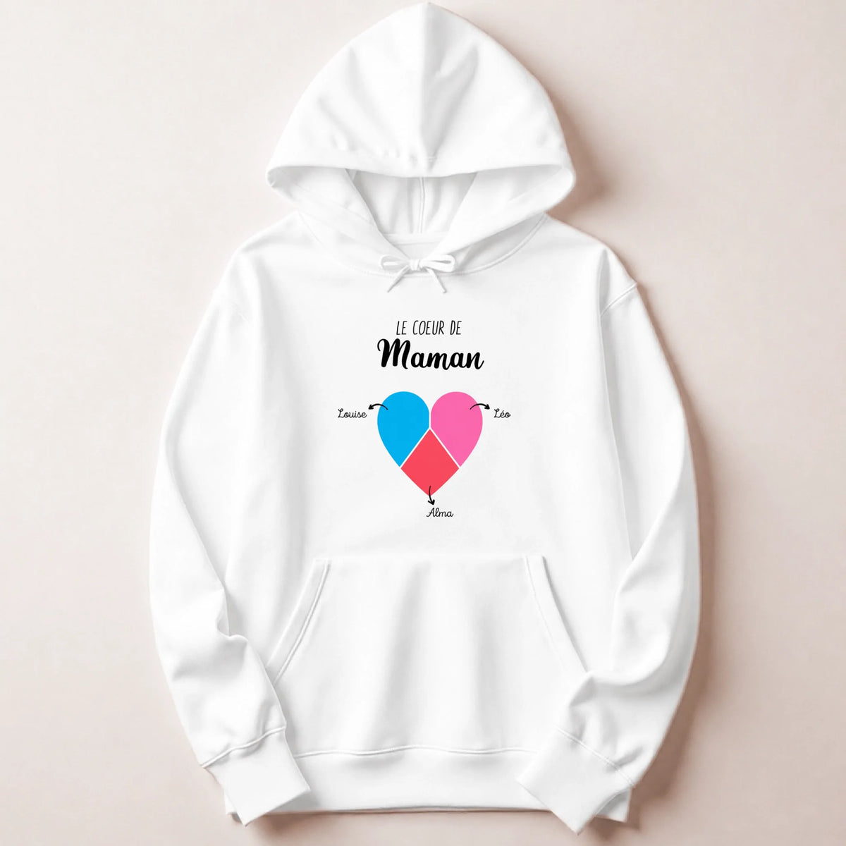 T-shirt Maman personnalisé – Cœur partagé – vue 29