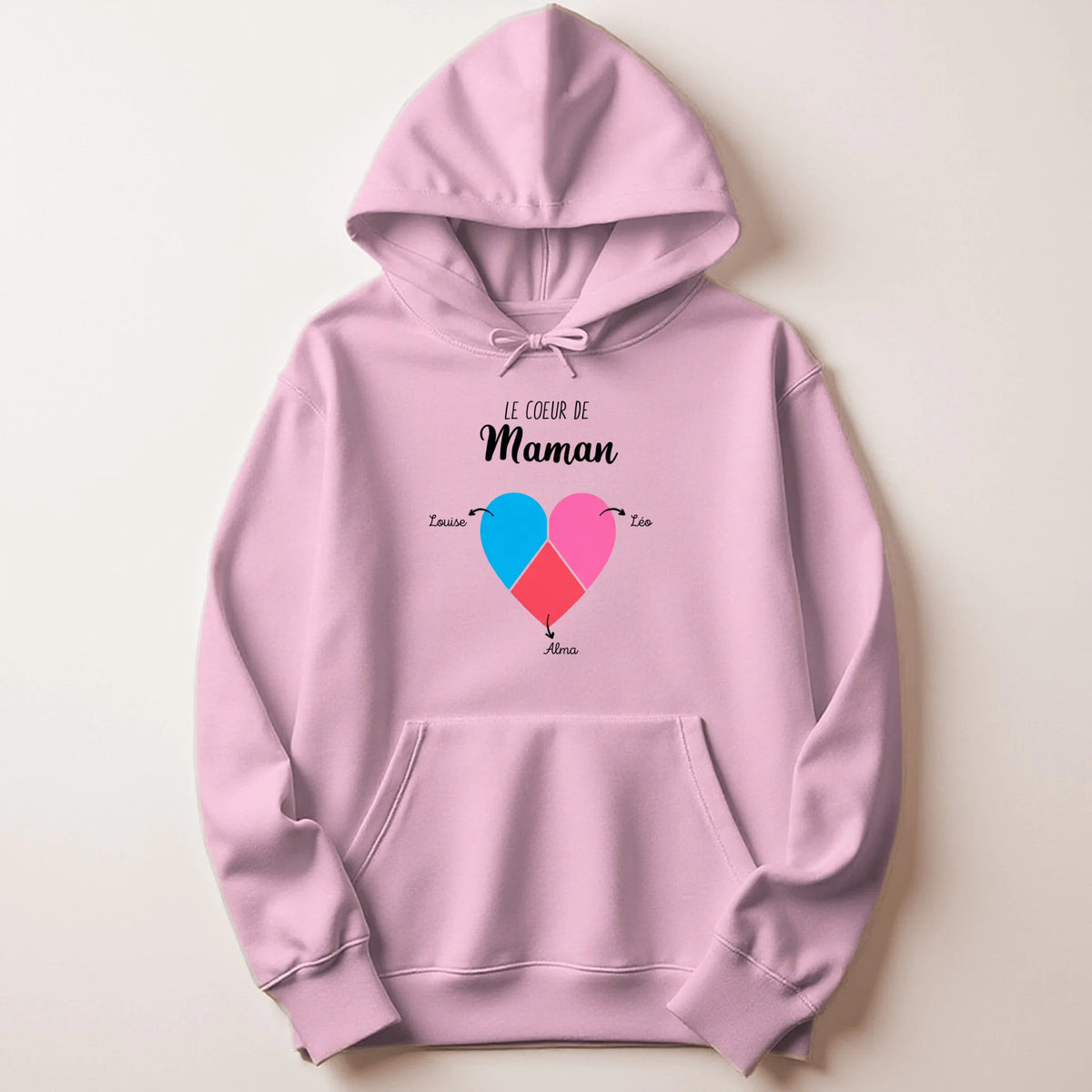 T-shirt Maman personnalisé – Cœur partagé – vue 30