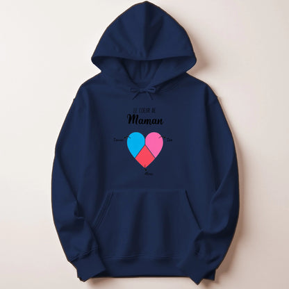 T-shirt Maman personnalisé – Cœur partagé – vue 31