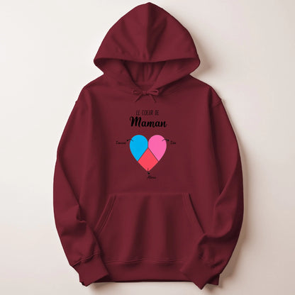 T-shirt Maman personnalisé – Cœur partagé – vue 32