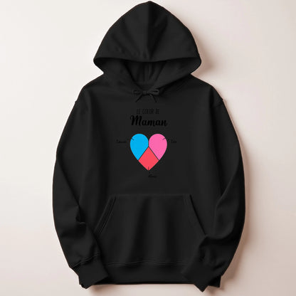 T-shirt Maman personnalisé – Cœur partagé – vue 34
