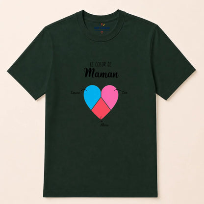 T-shirt Maman personnalisé – Cœur partagé – vue 9