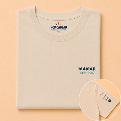 T-shirt Maman personnalisé – Maman depuis – vue 13