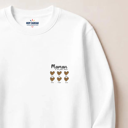 T-shirt Maman personnalisé – Ses petits cœurs – vue 17