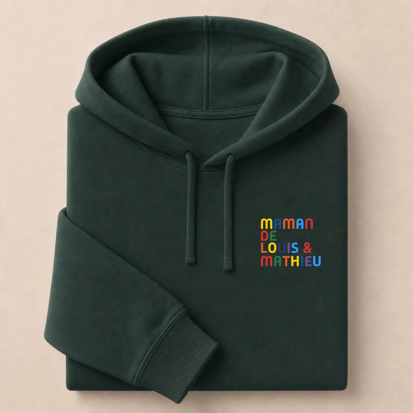 T-Shirt personnalisé Maman - Prénoms multicolore brodé – vue 36