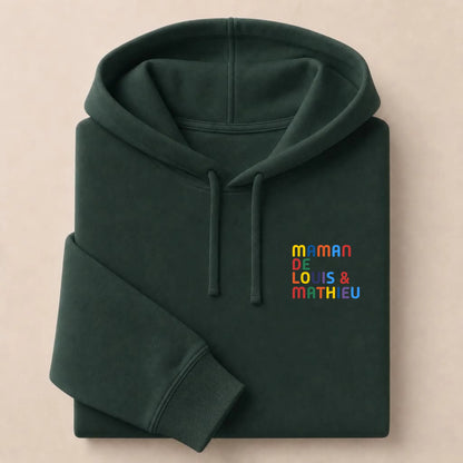 T-Shirt personnalisé Maman - Prénoms multicolore brodé – vue 36