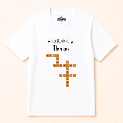 T-shirt Maman personnalisé – Prénoms façon Scrabble – vue 3