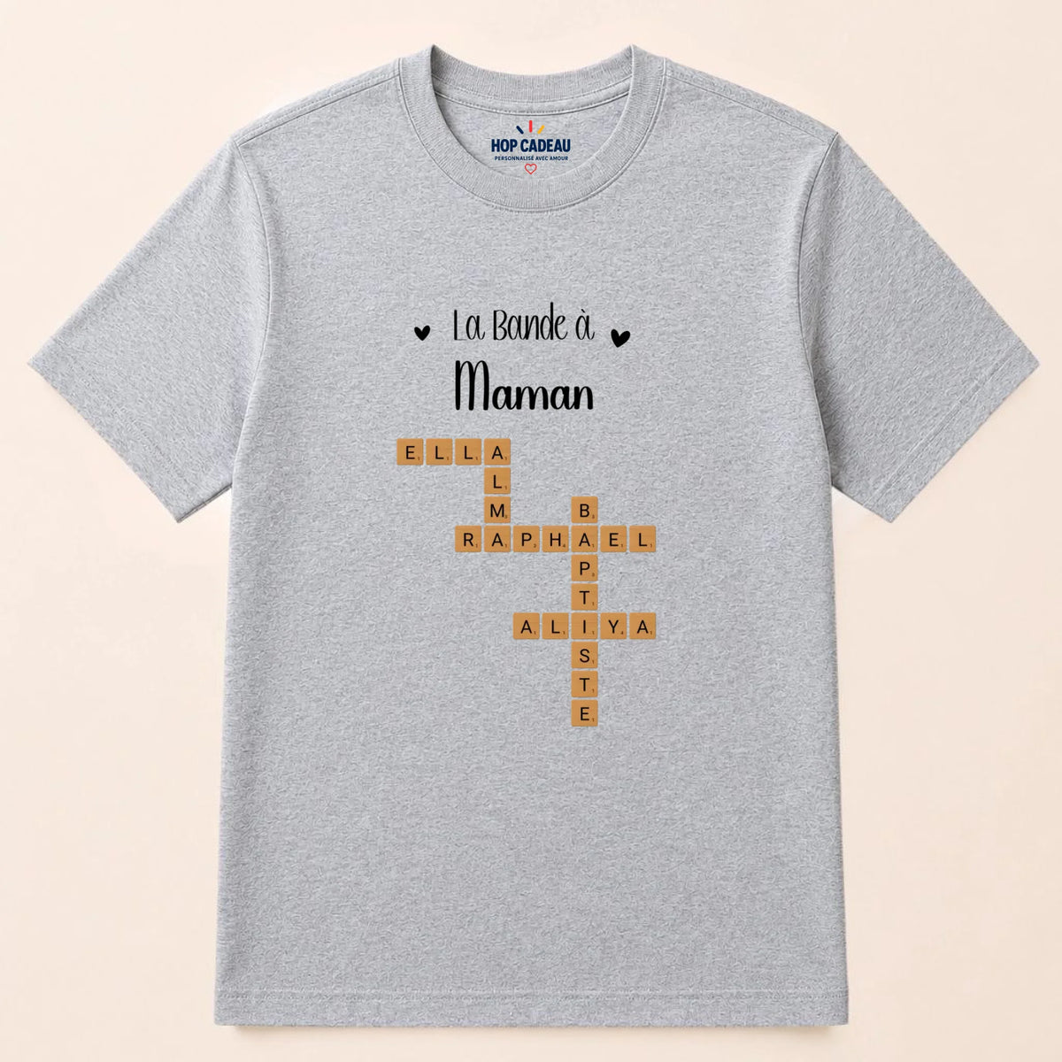 T-shirt Maman personnalisé – Prénoms façon Scrabble – vue 5