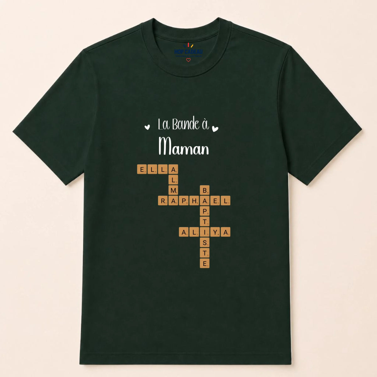 T-shirt Maman personnalisé – Prénoms façon Scrabble – vue 8