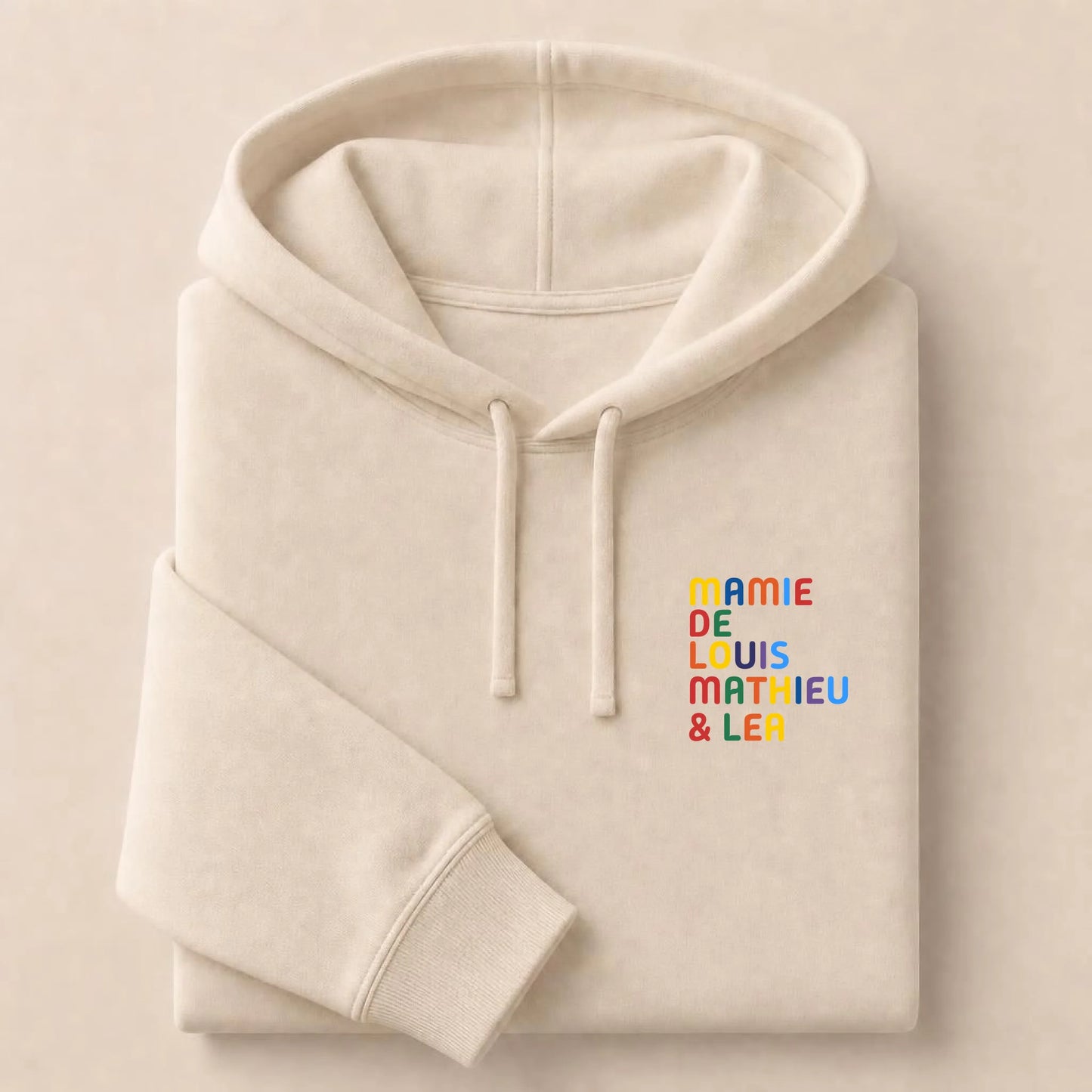 T-Shirt personnalisé Mamie - Prénoms multicolore brodé – vue 32