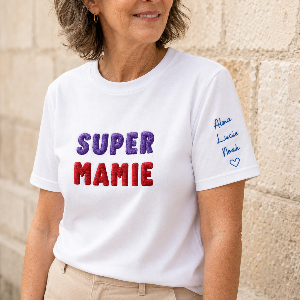 T-shirt personnalisé mamie - Super mamie – vue 2