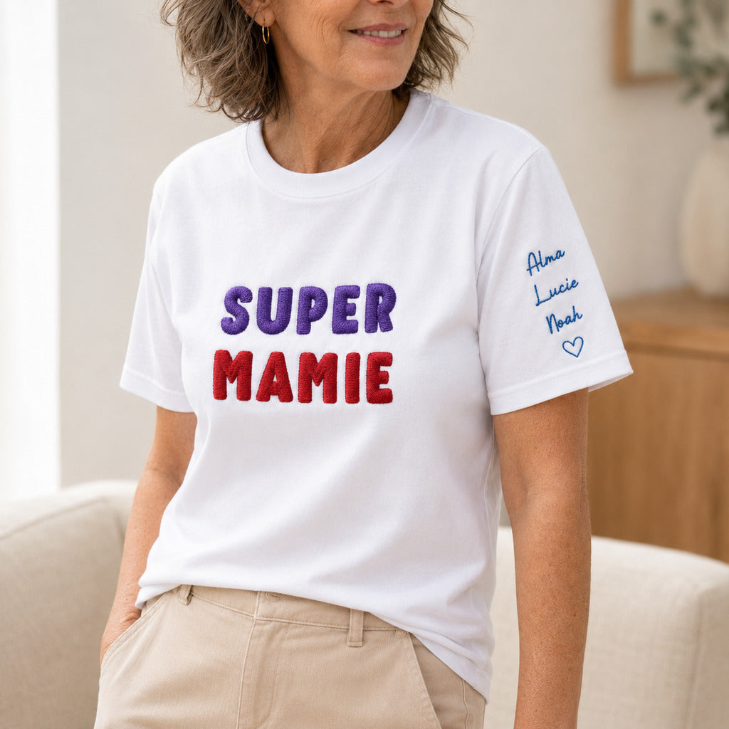 T-shirt personnalisé mamie - Super mamie – vue 3