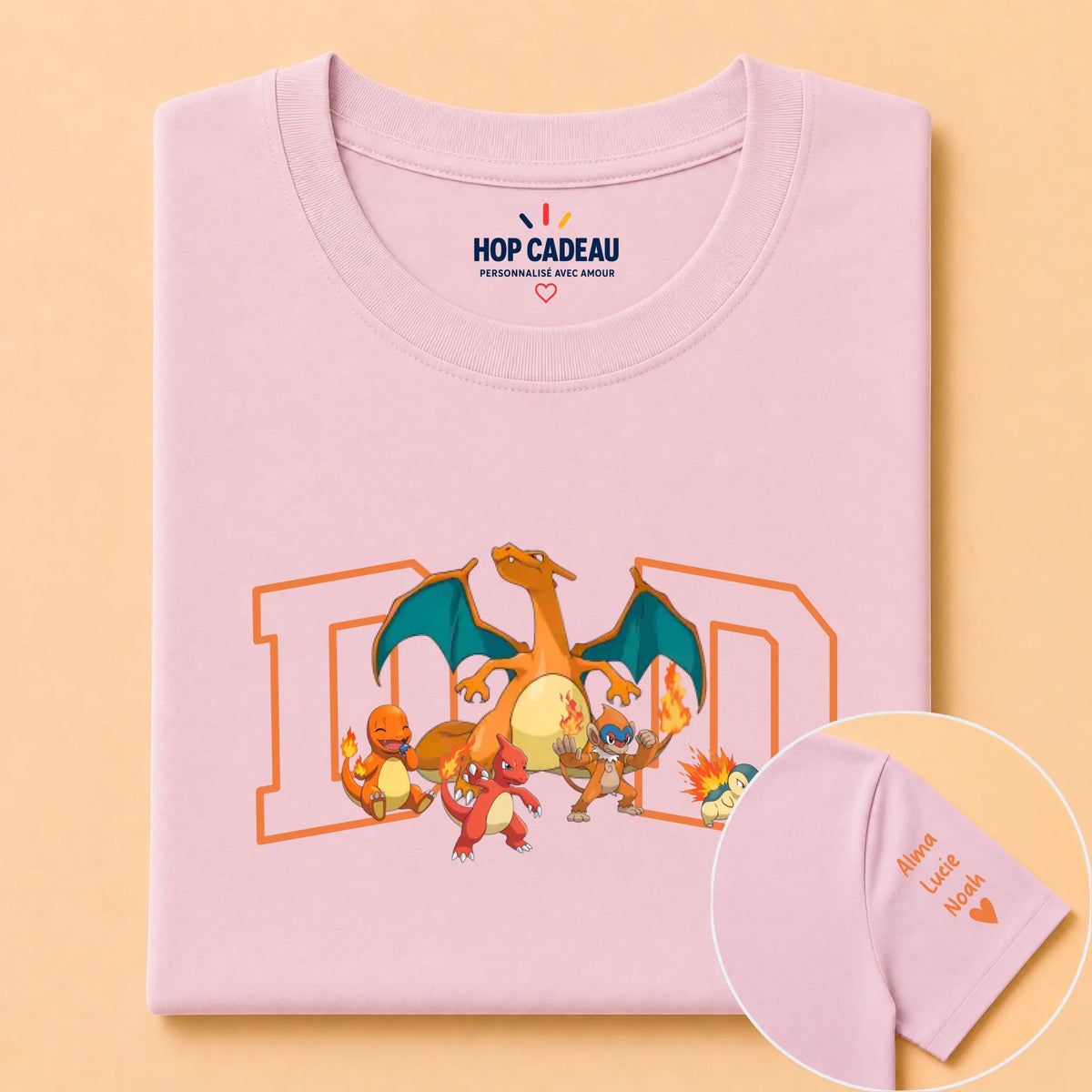 T-shirt Papa personnalisé – Ses petits monstres – vue 10