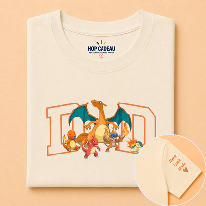 T-shirt Papa personnalisé – Ses petits monstres – vue 13