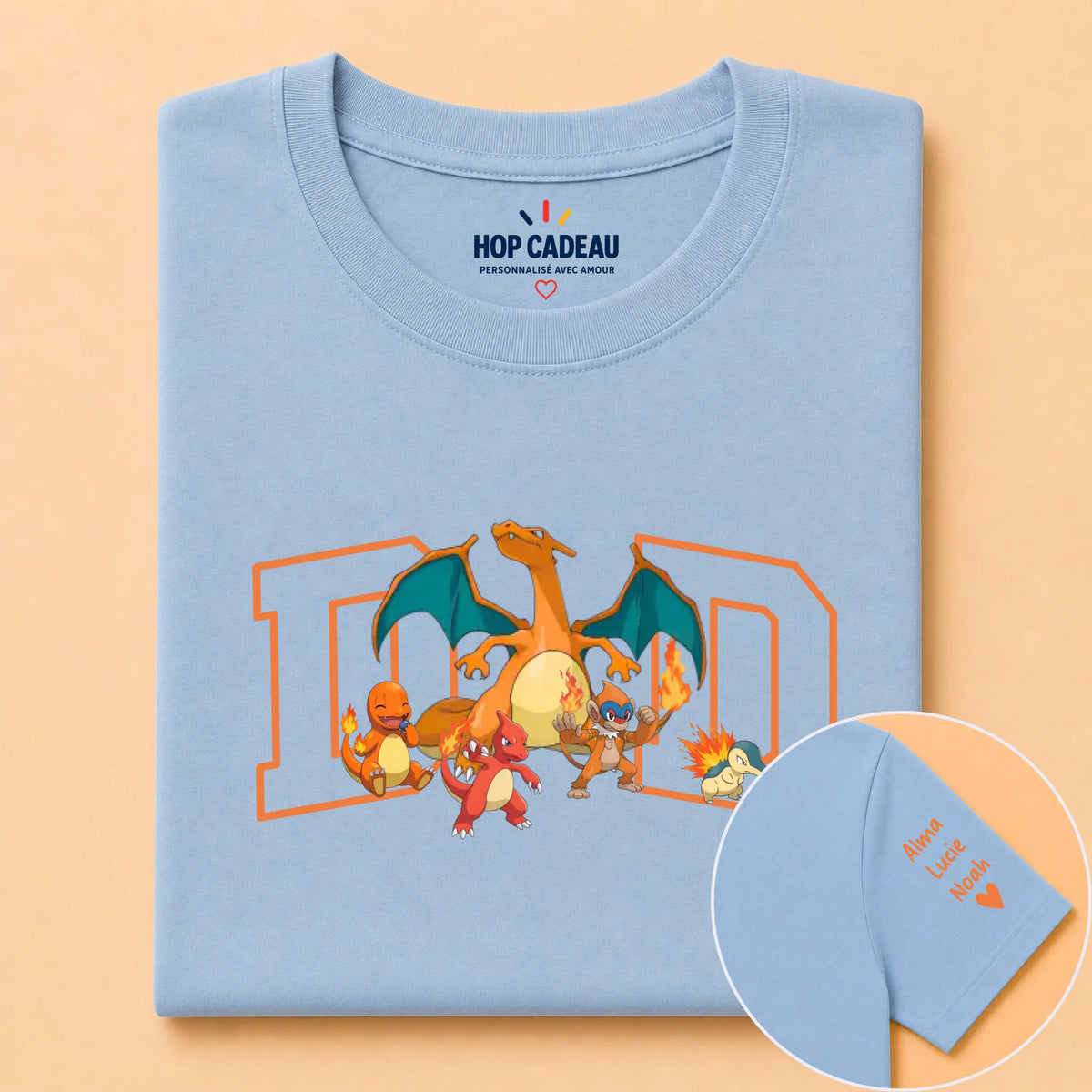 T-shirt Papa personnalisé – Ses petits monstres – vue 15