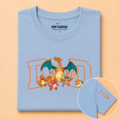 T-shirt Papa personnalisé – Ses petits monstres – vue 15