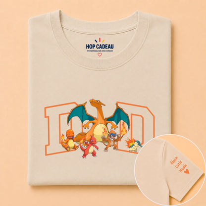 T-shirt Papa personnalisé – Ses petits monstres – vue 16