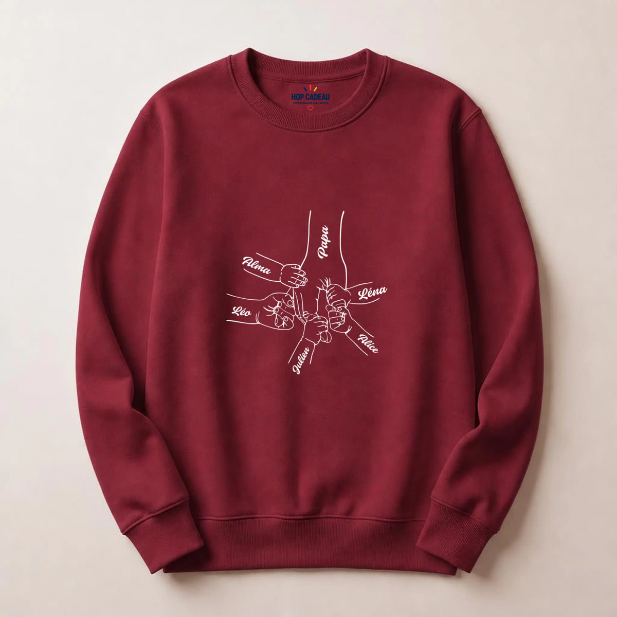T-shirt personnalisé papa - Mains des enfants – vue 20