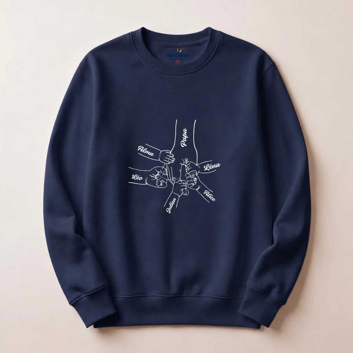 T-shirt personnalisé papa - Mains des enfants – vue 23