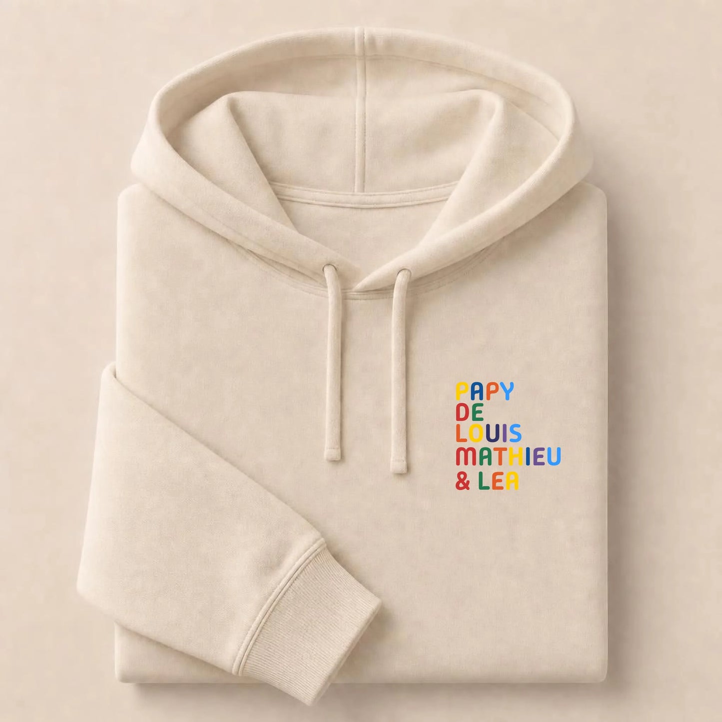 T-Shirt personnalisé Papy - Prénoms multicolore brodé – vue 32
