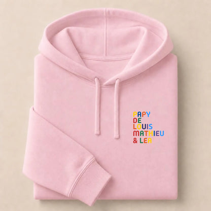 T-Shirt personnalisé Papy - Prénoms multicolore brodé – vue 34