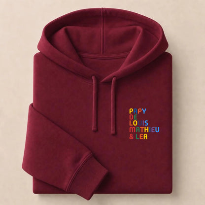 T-Shirt personnalisé Papy - Prénoms multicolore brodé – vue 39