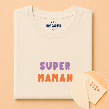 T-shirt personnalisé maman - Super maman – vue 14