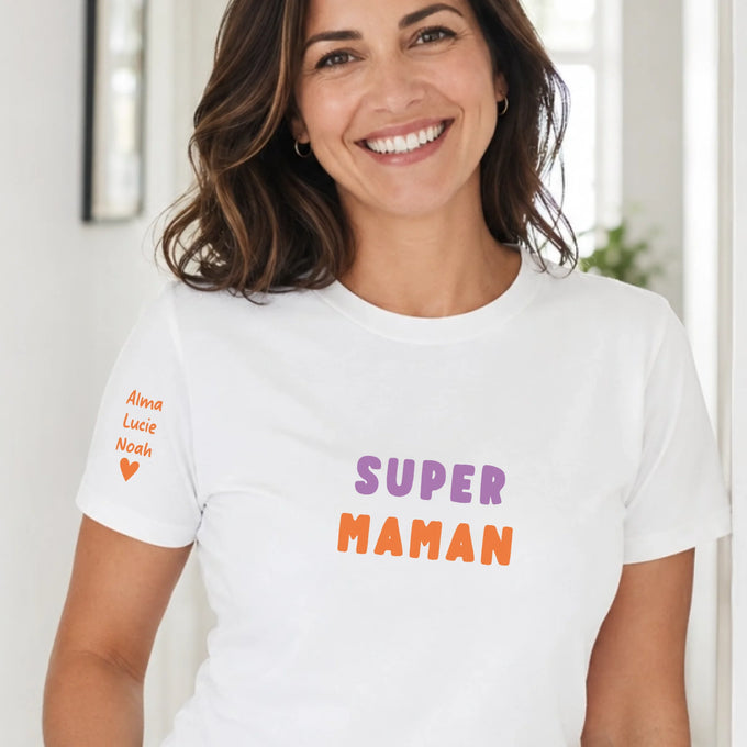 T-shirt personnalisé maman - Super maman