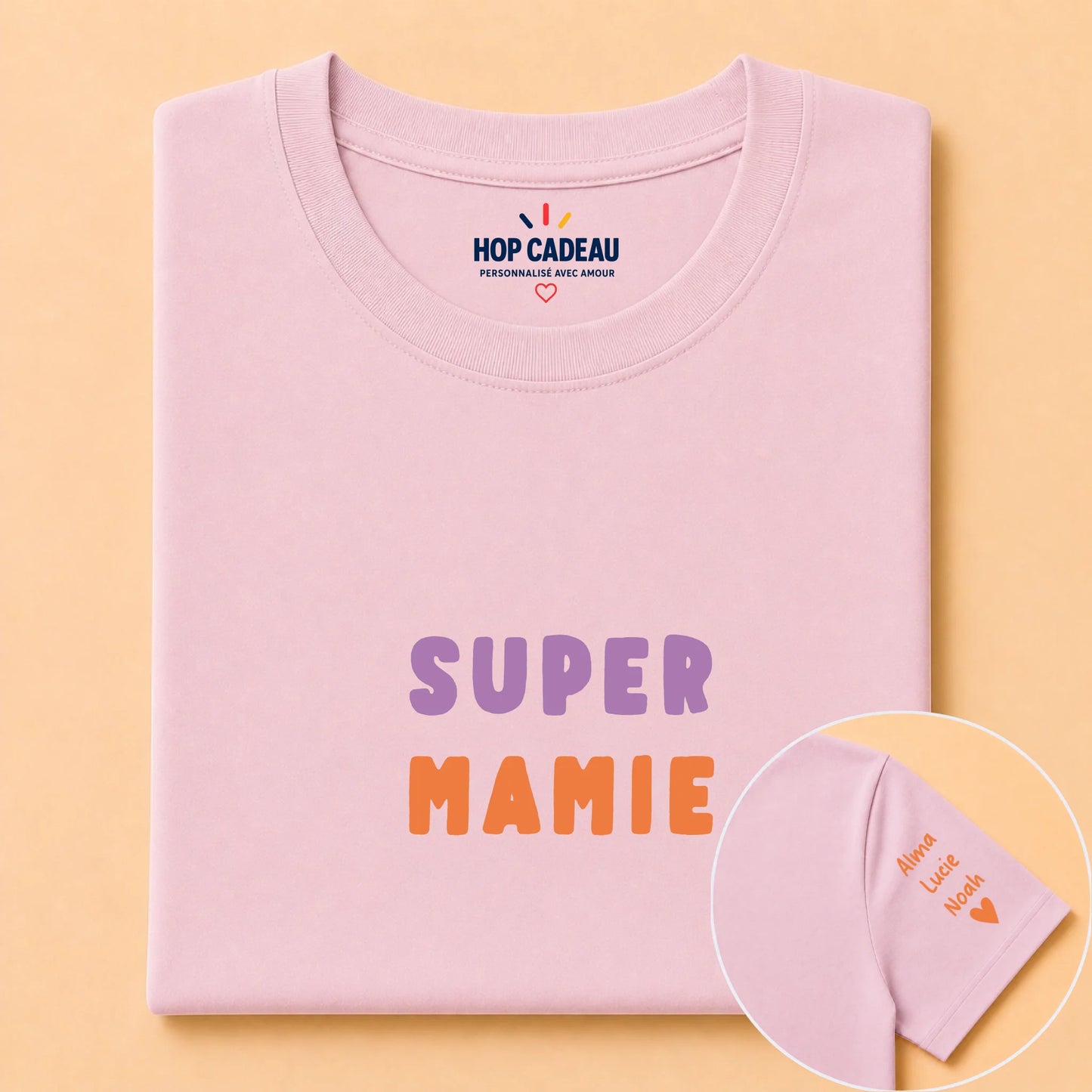 T-shirt personnalisé mamie - Super mamie – vue 11