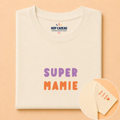 T-shirt personnalisé mamie - Super mamie – vue 14