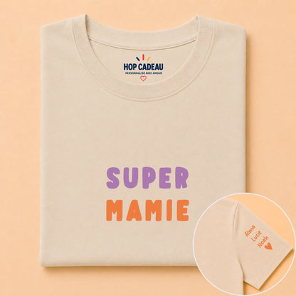 T-shirt personnalisé mamie - Super mamie – vue 17