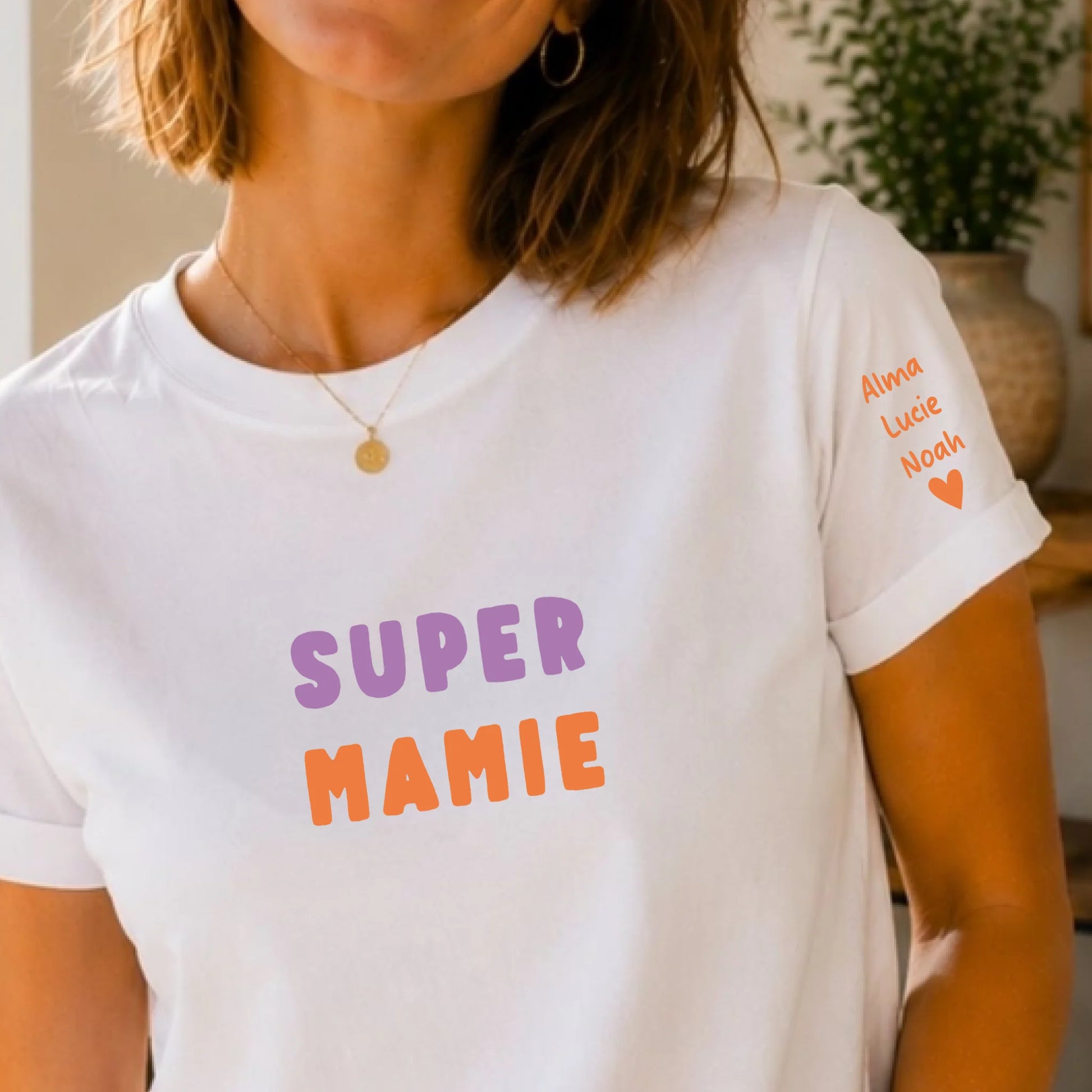 T-shirt personnalisé mamie - Super mamie – vue 4