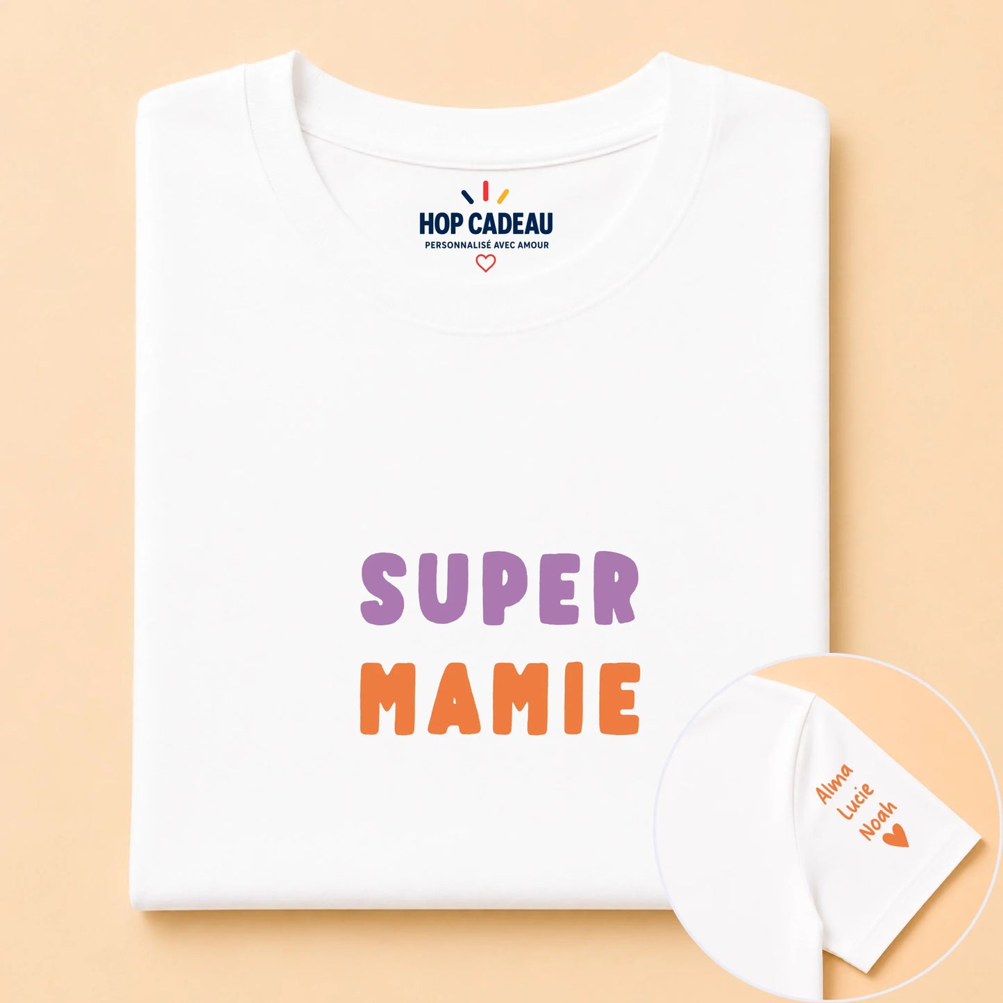 T-shirt personnalisé mamie - Super mamie – vue 6