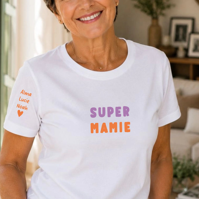 T-shirt personnalisé mamie - Super mamie