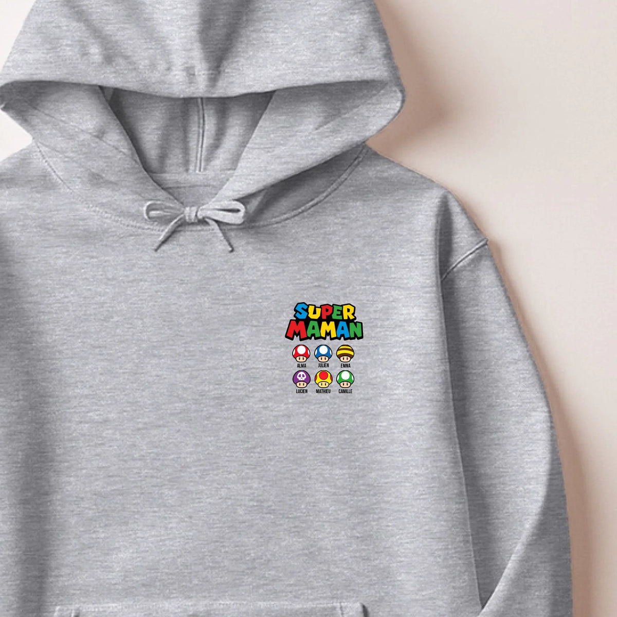 T-shirt Super Maman personnalisé – Prénoms des enfants – vue 35