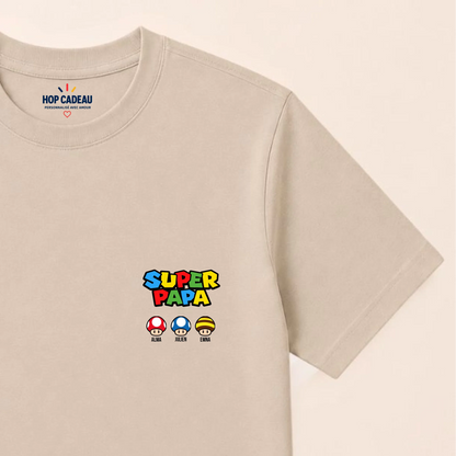 T-shirt personnalisé papa - Super papa – vue 10